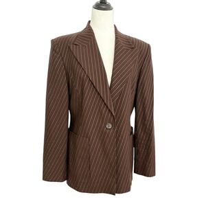 Laurel By Escada Magaretha Ley blazer new virgin wool pinstripe jacket Size 42